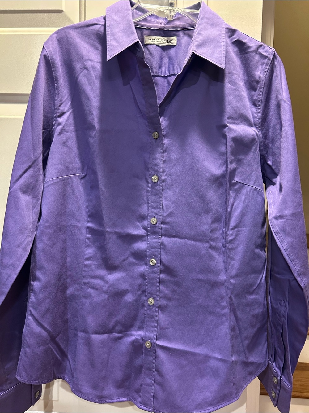 Women’s Banana Republic violet Dress Shirt fits like a Medium